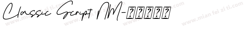 Classic Script NM字体转换